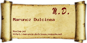 Maruncz Dulcinea névjegykártya
